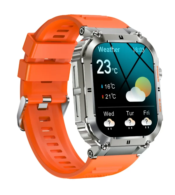 H93805fca34394e818a8596442948295d3.webp K57 PRO Outdoor Sports Smartwatch for Bluetooth Fitness Tracker Amoled Screen Waterproof Heart Rate Monitor IP67 Standard Square