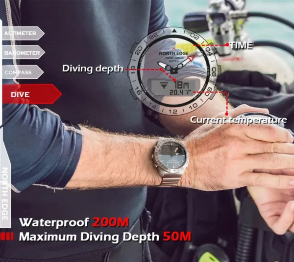 H9fb45474408c45d793d73075f9878fa5s.webp NORTH EDGE Mens Dive Watch Military Army Luxury Full Steel Smartwatch Compass Altimeter Barometer Digital Clock Waterproof 200m