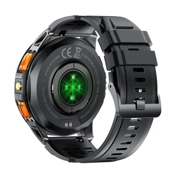 K67 Smartwatch Men Blood Pressure BT Call  1.43inch Amoled Screen IP68 Waterproof Compass GPS Sports Smart Watch with LED Light