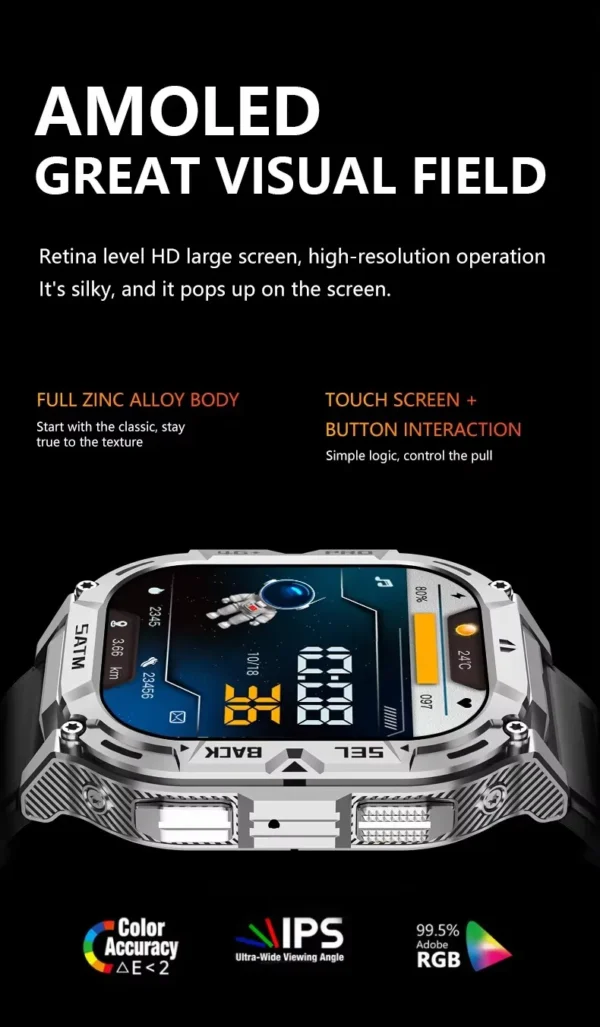 Hc8e31a135ab34ba68f3576f377e2b807v.webp B25 4G Android Smart Watch with Sim Card 2.04inch Amoled Screen IP67 Waterproof HD Video Call Men Sports Smartwatch