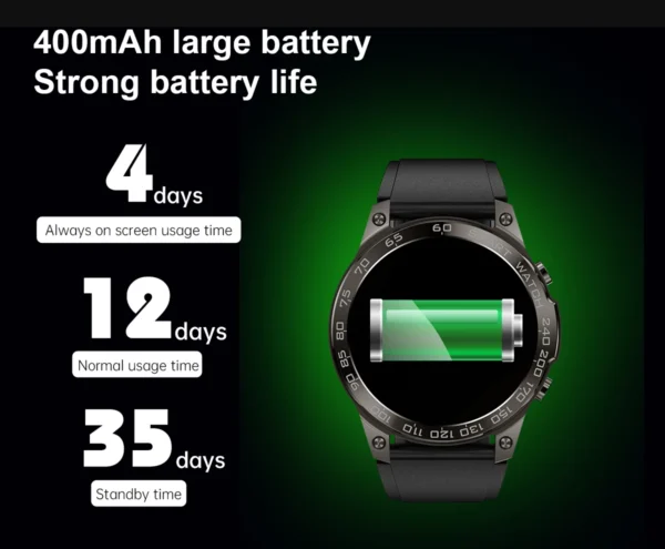 He74c85bcf746463ca7488adff48fad63F.webp Rugged Smart Wristwatch DM50 for Men 400mAh Large Battery Outdoor Sport Fitness Tracker BT Call Waterproof Smartwatch 2024