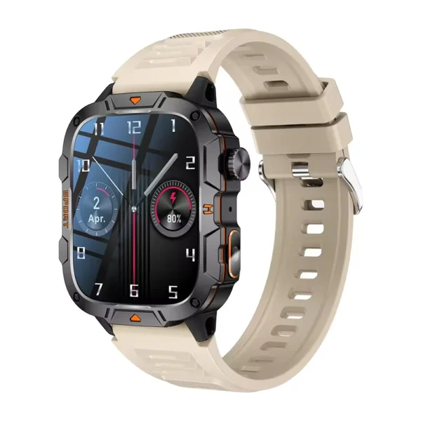 Hf36ca1c5f22748bf9776a5dd0b68300af.webp 2025 Sport Fashion Flash Light Smart Watch Reloj Inteligente Fitness Tracker 1.96 Inch BT Call Smart Watch