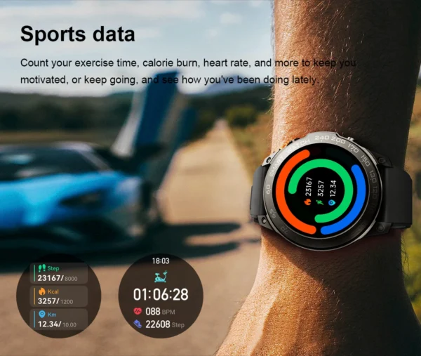 Hf49a616335e1448ca3a2097ca2113793R.webp Rugged Smart Wristwatch DM50 for Men 400mAh Large Battery Outdoor Sport Fitness Tracker BT Call Waterproof Smartwatch 2024