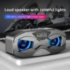 Hf8bf48c591794c13917c5c51734cc5045.webp Manovo M5 Portable Speaker with Heavy Bass Support FM Radio, LED Colorful Lights, Stereo Sound, for Home, Party, Travel