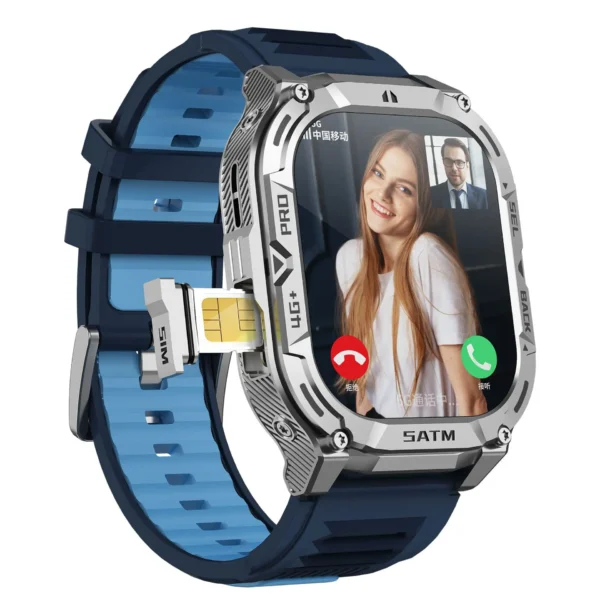 Hfeb5c8592d124a68ae23925cd5f5ae0eM.webp B25 4G Android Smart Watch with Sim Card 2.04inch Amoled Screen IP67 Waterproof HD Video Call Men Sports Smartwatch