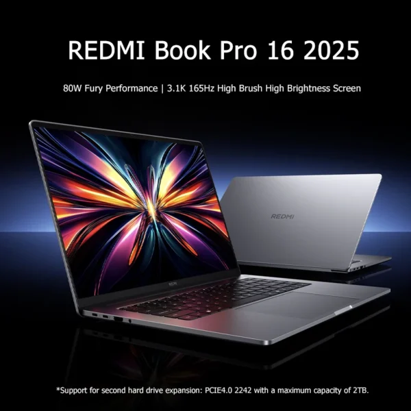 S00c3355ace05412b973531babfc85395n.webp 2025 Xiaomi Redmi Book Pro 16 Laptop Intel Core Ultra 7 255H/Ultra 5 225H 32G DDR5+ 1T SSD 3.1K 165Hz Office Ultrabook Notebook