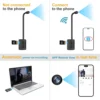 Mini WiFi Camera 1080P HD Smart Camera with Curved Flexible Lens Cable,Loop Recording,Alarm, Remote Viewing,Security  Monitoring