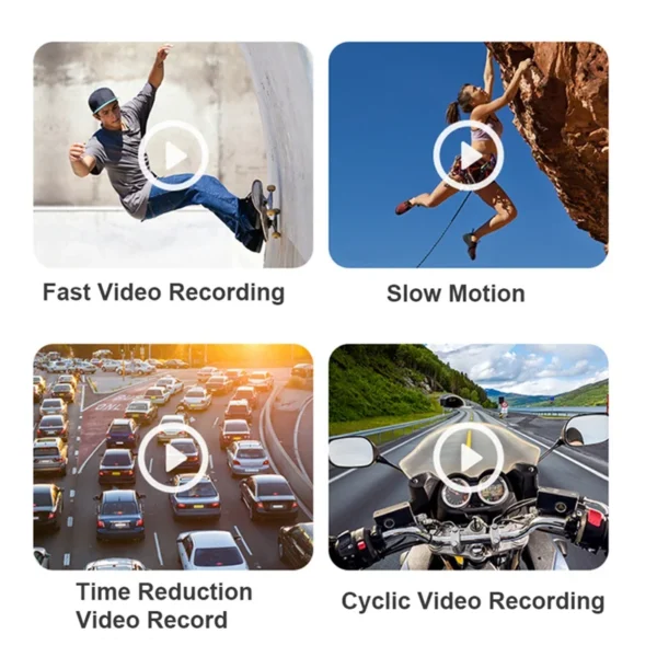 New 4K 30FPS Head Mounted Camera Wearable WiFi Video Camcorder Camera 120°Wide Angle Lens Anti-Shake APP Control Camera