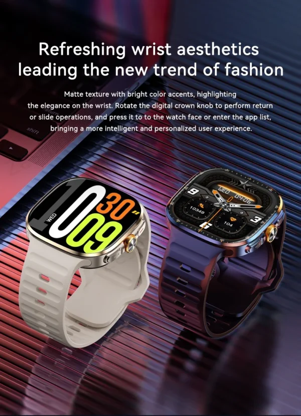 S052422a649144692b0d533250184a17ap.webp Original M99 Smartwatch 2.4 inch Amoled Screen insert 4G/5G Sim Card GPS WIFI 190° Rotating Camera Game Android 10.0 Smart Watch