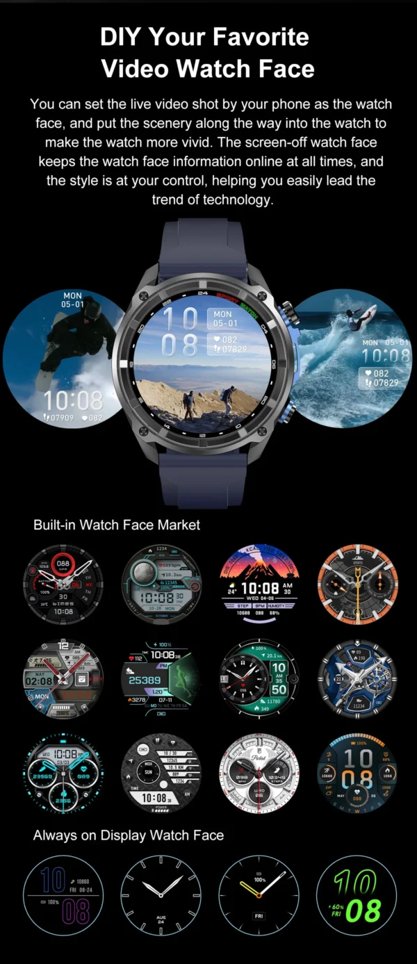 S07a7713f886c4903bf4014516b9f8f68m.webp 2025 Military Offline map 1000mAh Battery Smart Watch 4GB Big Memory GPS Navigation MP3/MP4 Player Swim Sports trackr Smartwatch