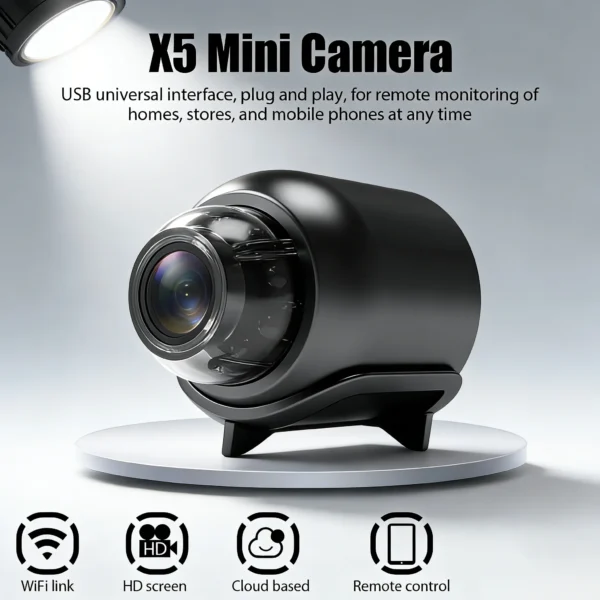 Mini Camera  X5 1080P Clear Night Vision Lightweight Portable Premium Cams Motion Detection Wireless WiFi Surveillance Camera