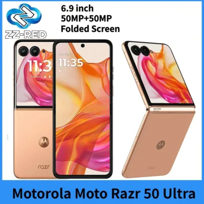 Motorola Moto Razr 50 Ultra Snapdragon8s Gen3 6.9" POLED Folded Screen 165Hz 50MP 45W Fast Charge NFC IPX8 Original Mobile phone