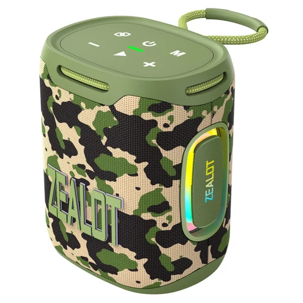 Zealot-S122 Bluetooth Speaker BT5.4 Wireless IPX6 Waterproof Shower Speaker,25W HiFi Stereo Sound,TWS Pairing,20H Music Playtime