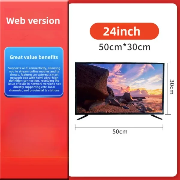 22-24 Inch Intelligent Network TV with TV Function LED Television Home Appliances IPS 1920*1080 Resolution PALNTSCSECAM