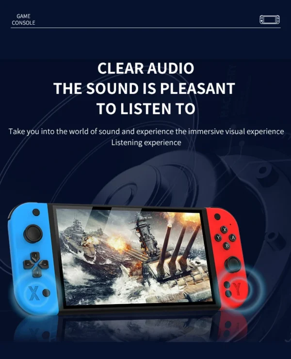 G90 7 inch 64GB 4000mAh high definition arcade handheld game console for PSP/PS1 nostalgic retro TV game controller