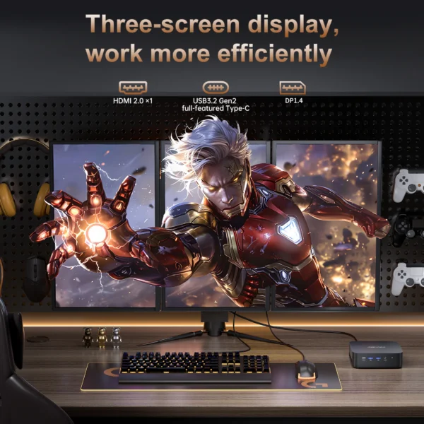 ACEMAGIC K1 MINI PC AMD Ryzen 5 7430U 16GB RAM 512GB SSD Windows 11 Pro MINI Computer Wifi6 BT5.2 4K Triple Display