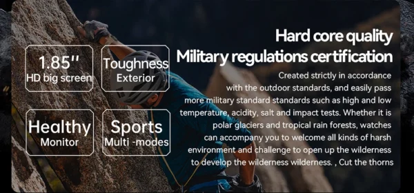 S0f4f96785bc744ec870a070ccd952364T.webp MEVADEN 1.85 inch Outdoor Military Smart Watch Men Bluetooth Call Smartwatch Waterproof Sports Fitness Watches for Android IOS