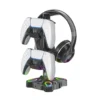 S106ca46596f04abd82b9a8701ec7ccfbY.webp For Gaming Headphones Stand Rotatable Headset Stand 9 Light Modes Controller Holder with USB Charging Ports Earphone Hanger