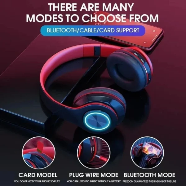 S10dc3baa5a574bfca92492c8d2d6d578Z.webp Wireless Bluetooth 5.0 Headphone With Microphone On-Ear Headset Stereo Sound Earphones Sports Gaming Foldable Headphones Game