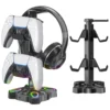 S11e75cee77674d959773e3eea3e5cbdeJ.webp For Gaming Headphones Stand Rotatable Headset Stand 9 Light Modes Controller Holder with USB Charging Ports Earphone Hanger