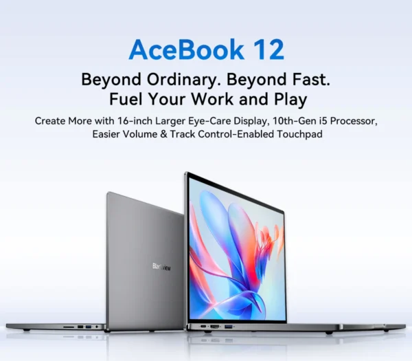 Blackview Acebook 12  Win 11 Pro Laptop 16'' 1920*1200 Display, Intel I5-1030NG7/I5-12450H Notebook, 16GB 512GB, 5000mAh