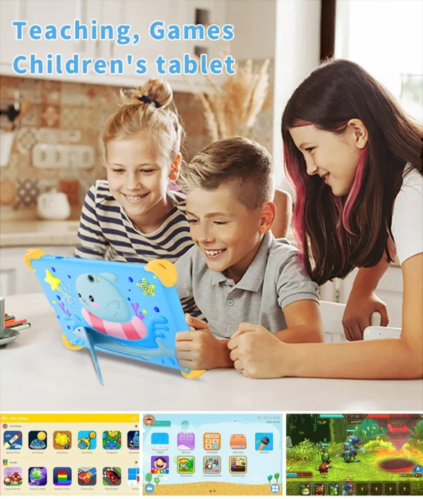 S12cbcc6ce9ed4fc4906e760d1f17b996E.webp 7 Inch 5G Kids' Tablet with Cartoon Pattern Android Learning Education PC with Kids-Proof Case 4000mAh Tablet