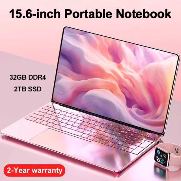 S14983a16b49442d4ae3e51f3cd49fb78t.webp Portable 15.6" Laptop 32GB Ram DDR4 2TB SSD Windows 11 Notebook Pc Gamer Intel N5095 Office Computer with Backlit Fingerprint