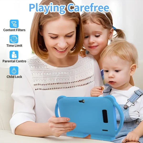 S16fdebb7cb2a4627b820fd51789d6e5aR.webp BDF K5 pro 7-inch Kids Tablet Cartoon Kids-Proof Case 5G WiFi Google Learning Education Tablet PC 4GB RAM 64GB ROM 4000mAh