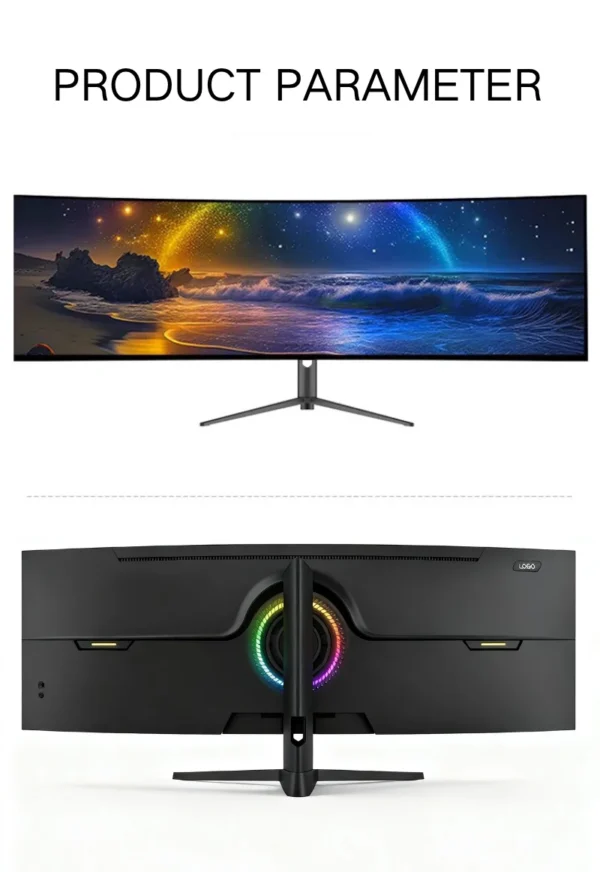 S180cdbeedb4c416eabffddefb33344cdl-1.webp 49 Curved Ultra Wide Gaming Display 3800R 165Hz 5120x1440 HDR USB C Charging Adjustable Stand Monitor DeskTop