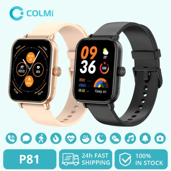 S193225ef6a144748b4b80b13427008aaT.webp COLMI P81 Voice Calling Smart Watch Ultra 1.9 inch Screen 24H Health Monitor 100+ Sports Modes, Bluetooth Smartwatch Men Women