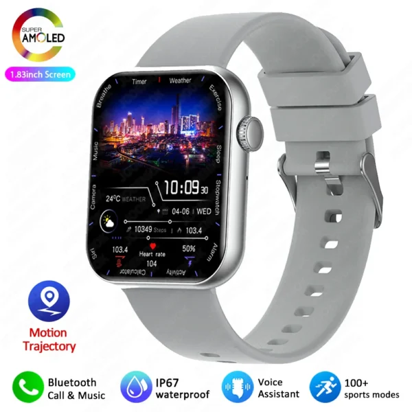 S1bee9c6ebe724d0cbe1e2dd6f9fe7fb20.webp 2025 New Smart Watch Full Touch Screen Bluetooth Call AI Voice Heart Rate Waterproof Watches Sports Bracelet Smartwatch Women