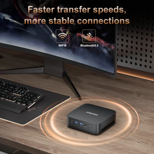 ACEMAGIC K1 MINI PC AMD Ryzen 5 7430U 16GB RAM 512GB SSD Windows 11 Pro MINI Computer Wifi6 BT5.2 4K Triple Display