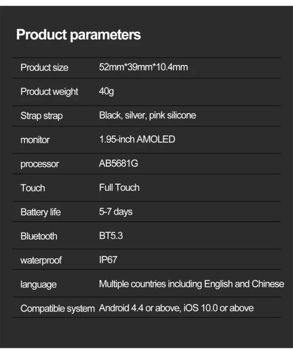 S1ef689b19ce4436fbdd6989cdeb16dc1T.webp 2025 New HD AMOLED screen For OPPO Watch 4 Pro Sports Smart Watches Men GPS Track Waterproof Bluetooth Call NFC Smart Watch