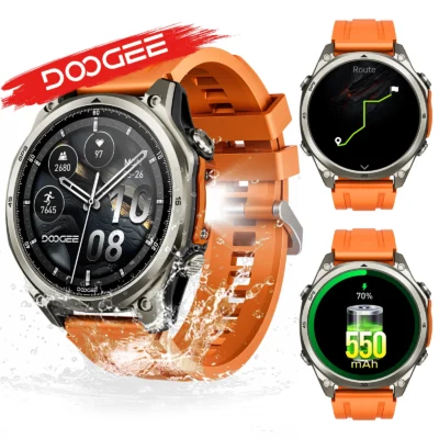 DOOGEE ANYWISE W1 PRO AI Smart Watch 1.43" AMOLED Display 5ATM IP68 Water Resistance GPS Tracking Sport Watch with Offine Maps