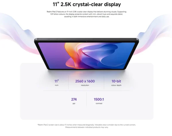 Global Version Xiaomi Redmi Pad 2 Wifi 11" 2.5K Crystal-clear Display MediaTek Helio G100-Ultra Mi Tablet  90Hz Display 9000mAh