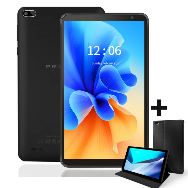 S219fdf258e3842f8b4e521832f286979t.webp PRITOM 7 Inch Tablet PC 32 GB Android 11 with Quad Core Processor HD IPS Display Dual Camera WiFi with PU Protective Case