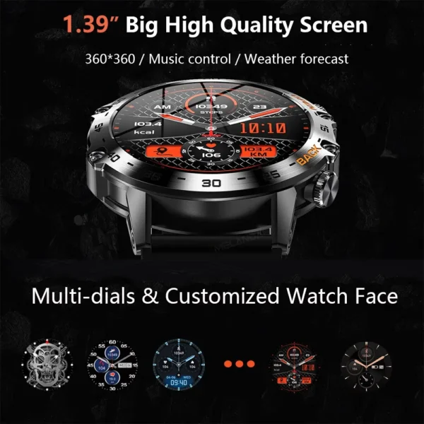 S226464f3fb434ac9b4bd24e3f633da07j.webp MEVADEN 1.39 inch Bluetooth Call Smart Watch Men Sports Fitness Tracker Watches IP67 Waterproof Smartwatch for Android IOS MD52
