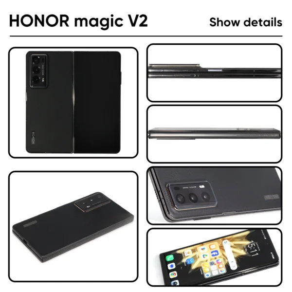 S2312c4aaea474439bd2ea7090dc6c594g.webp Honor Magic V2 5G Foldable Smartphone Global Version LTPO OLED Display 120Hz Snapdragon 8 Gen2 50MP Triple Camera Android Mobile