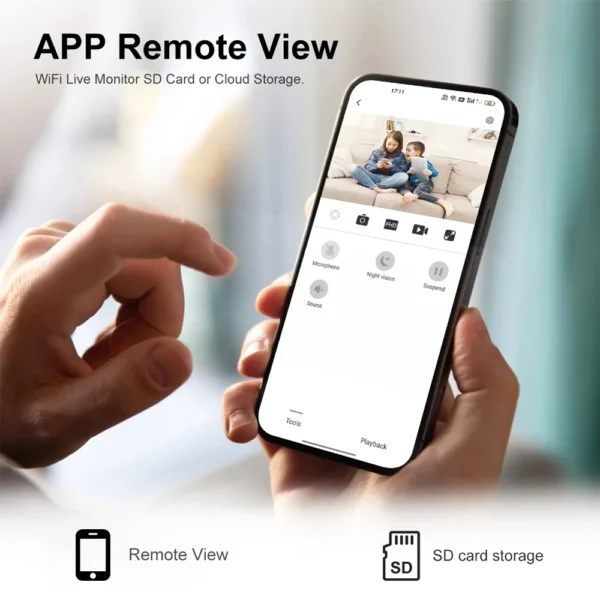 Mini WiFi Camera 1080P HD Smart Camera with Curved Flexible Lens Cable,Loop Recording,Alarm, Remote Viewing,Security  Monitoring