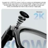 LIGE New Camera SunGlasses 800w Pixel Camera Recording Noise Reduction Ai Recognition Translation Anti Blue Light Smart Glasses