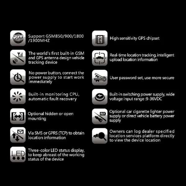 S2706474b11eb48baa23e859a2243b9340-1.webp GT02A GPS Tracker Automobile Locator GSM Remote Location Intelligent Tracking Device Car Motorcycle GPS Tracker 12V 24V
