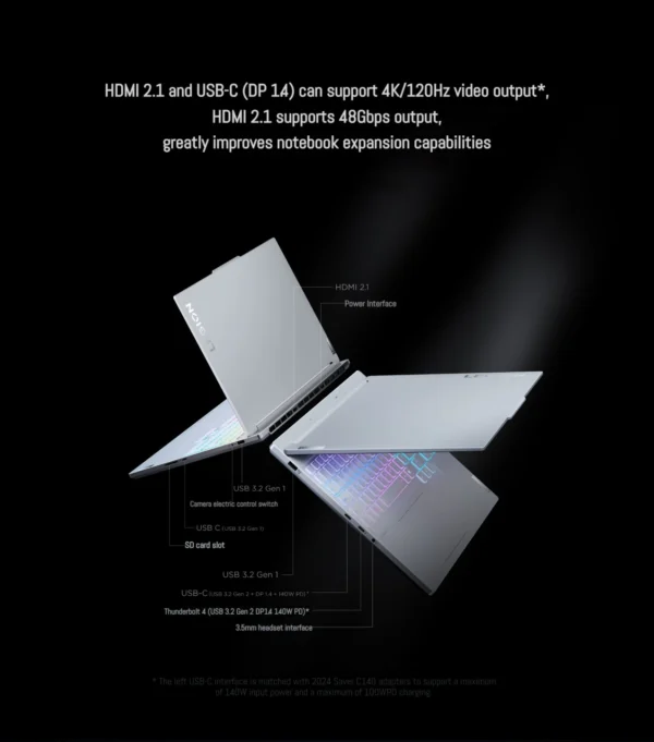 S273834d58bcd440fa1c0557a5e463e2fX.webp Lenovo LEGION Y9000X Gaming Laptop Intel Core i9-14900HX NVIDIA GeForce RTX 4060/4070 32GB DDR5 1T SSD 16-inch 165Hz Notebook PC