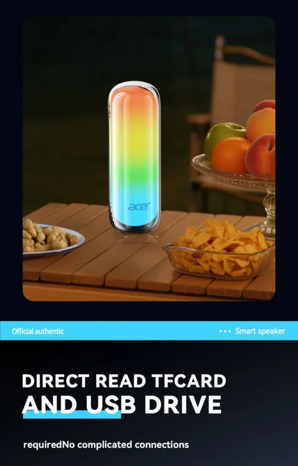 S27b9ece507a84a4b831fccd3b9b4aab1I-1.webp Acer Osk253 Portable Wireless Bluetooth Speaker, with Built-In Dual Speakers and High-Definition Microphone, Supports Tf Card and Fm Radio Function, Comes with Ambient Lighting, High-Quality Wireless Audio
