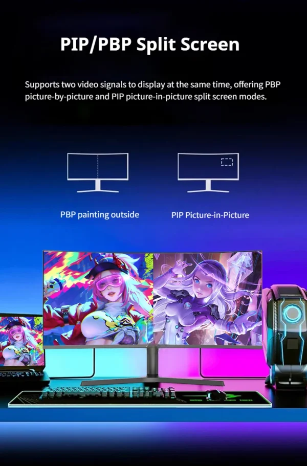 S27ef8bd2f89747f6ae66da1afaf17829b-1.webp 34" Curved 240Hz Gaming Monitor 4K 1800R Curvature Resolution FreeSync Premium 100% sRGB Ultra-Wide 21:9 Esports Display