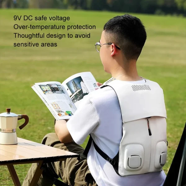 Summer Sleeveless Wearable Cooling Vest Electric Air Conditioning Cooling Breathable Semiconductor Refrigeration Clothing