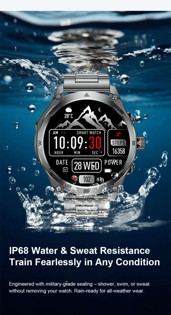 S2a121e0cd0c14ca8a8f8320292fc6552j.webp 2026 New Military Smart Watch 1000Mah Battery GPS trace Compass 10ATM Waterproof Tactics Sport Flashlight call Smart Watch Men