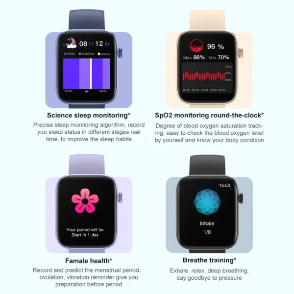 S2ad1ba43ede140d6855a56e165dae8100.webp COLMI P71 Voice Calling Smartwatch Men Health Monitoring IP68 Waterproof Smart Notifications Voice Assistant Smart Watch Women