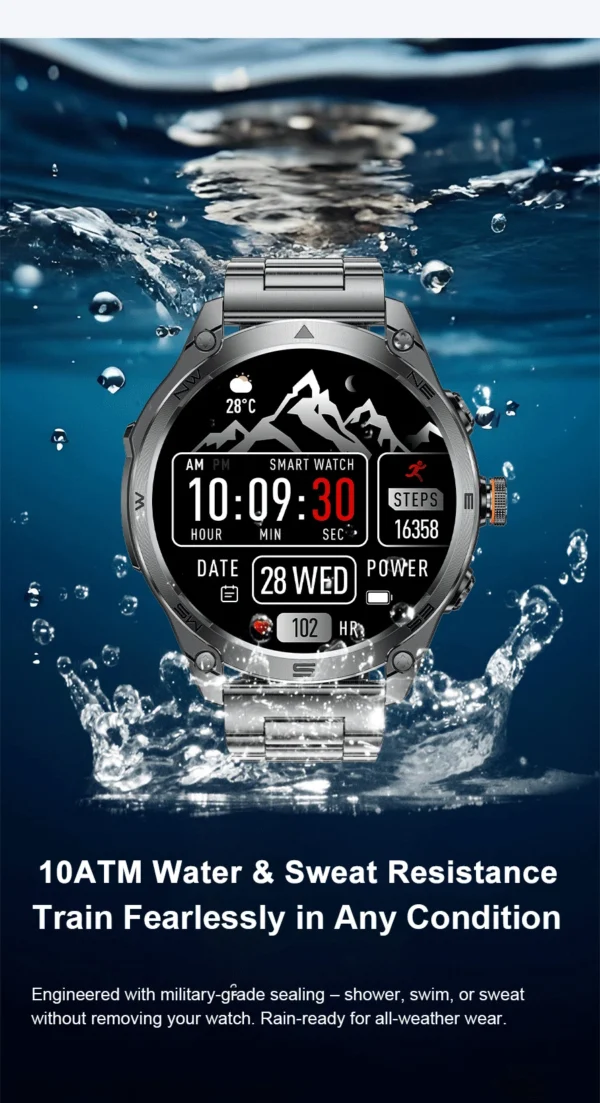 S2ca93ec39a6041dbb847766e6a3658afy-2.webp 2025 New Military T-Rex 3 Ultra GPS Smart Watch 1000mAh Battery 10ATM Waterproof Compass Flashlight Sports trackr Smartwatch Men