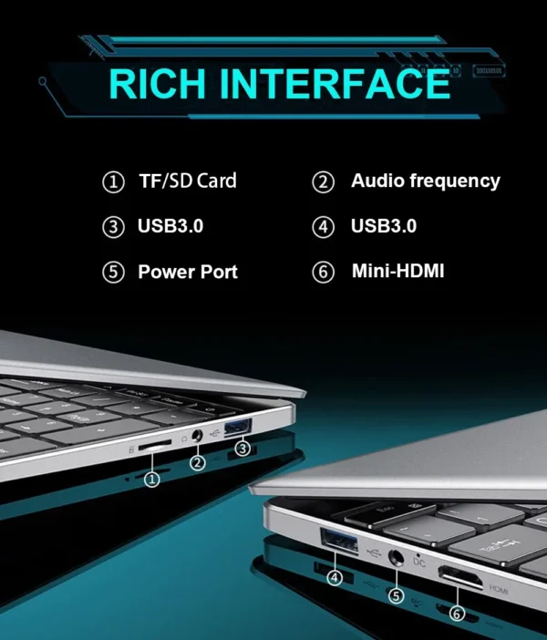 S2ce62d6b1900488b944bb2eaf35c6aaeM.webp 15.6" Intel Core 8500Y 16GB RAM 1TB SSD Notebook 1920*1080 HD Display Office Study Computer PC Windows 11 Pro