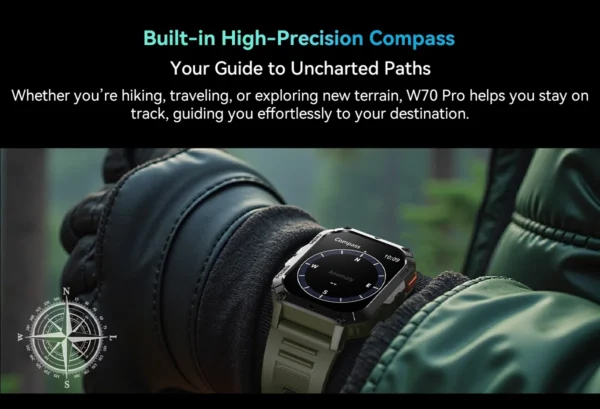 Blackview W70 Pro Outdoor Sport Smart Watch, IP68 Waterproof Smartwatch 2.01-inch TFT Screen, 900mAh Battery, Bluetooth Talking